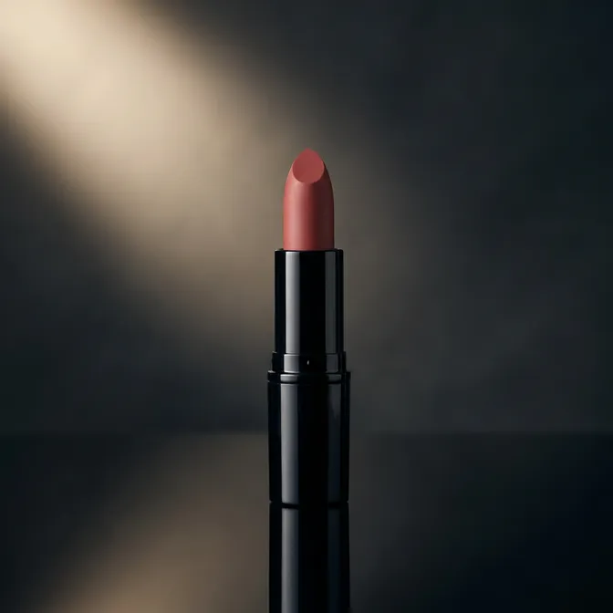 Lipstick on a dark backdrop